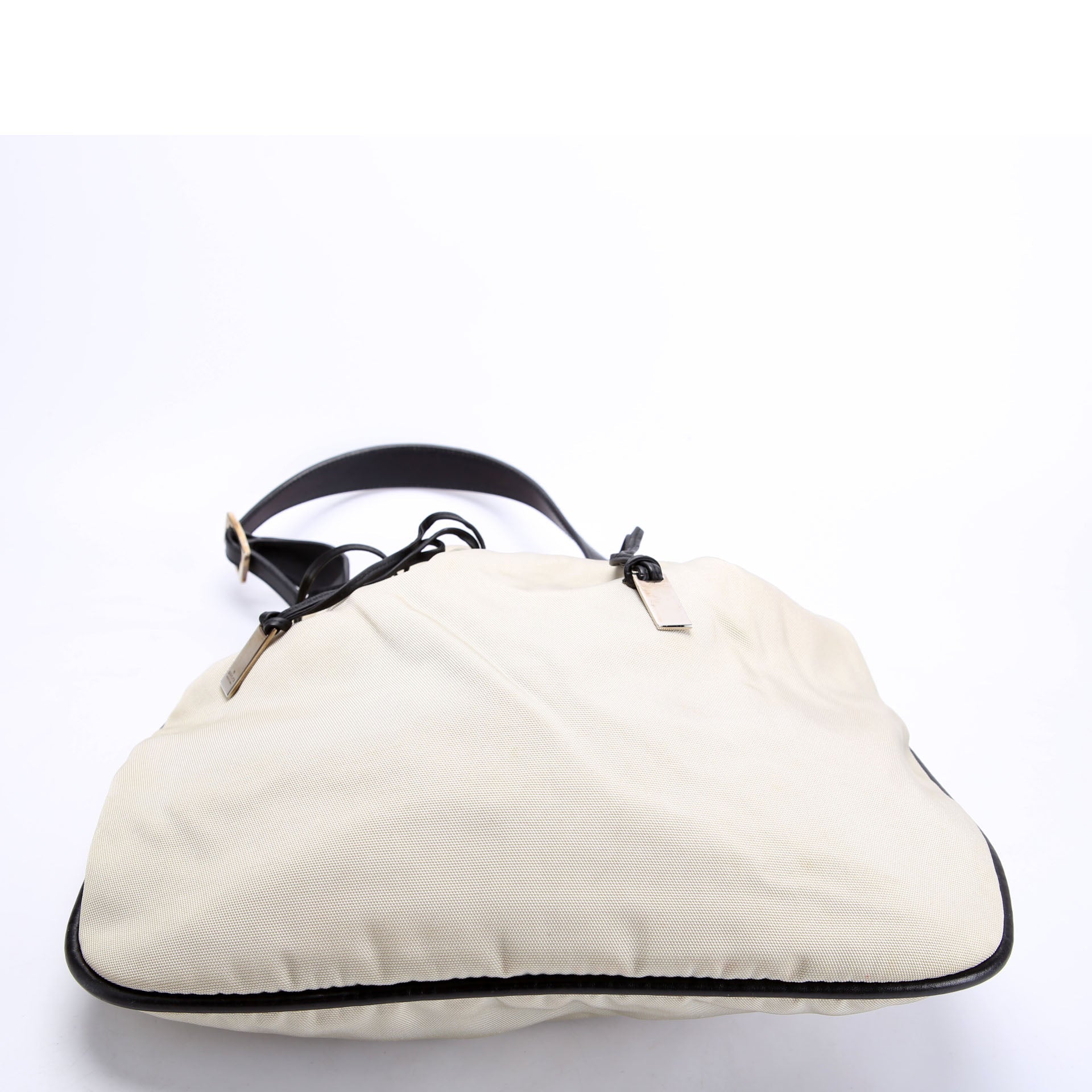 Gucci 001.0340 Jackie 1961 Drawstring Hobo Nylon Beige/Black