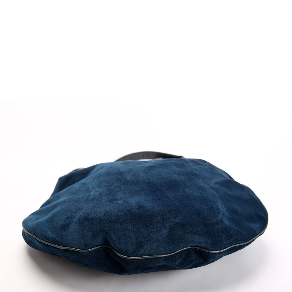 Gucci 145764 Suede Glam Hobo Blue