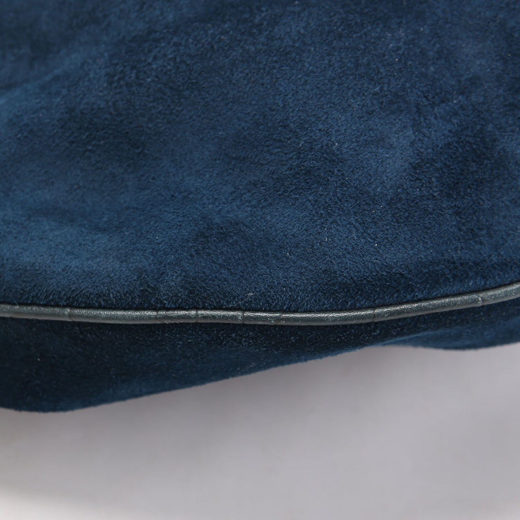 Gucci 145764 Suede Glam Hobo Blue