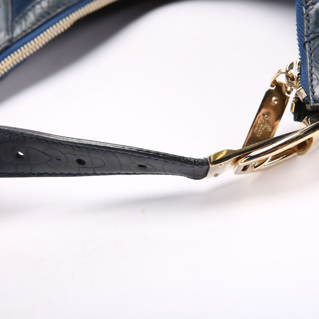 Gucci 145764 Suede Glam Hobo Blue