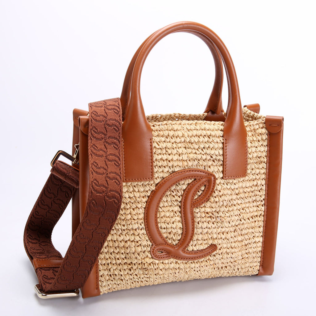 By My Side Raffia Tote Mini Tan/Brown