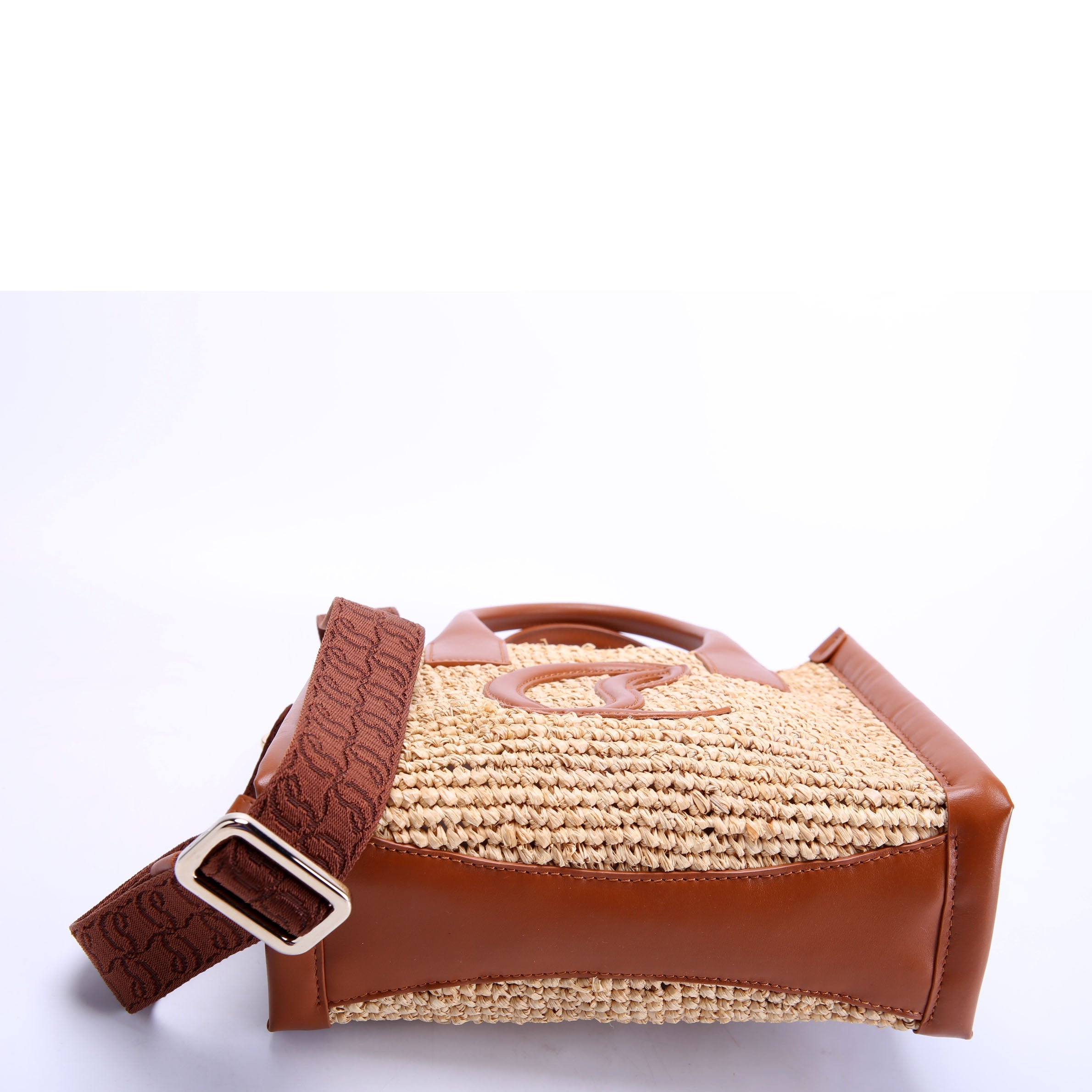 By My Side Raffia Tote Mini Tan/Brown