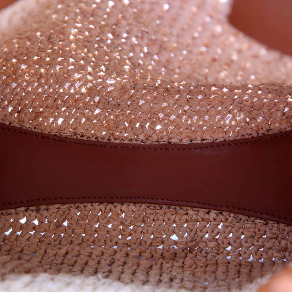 By My Side Raffia Tote Mini Tan/Brown