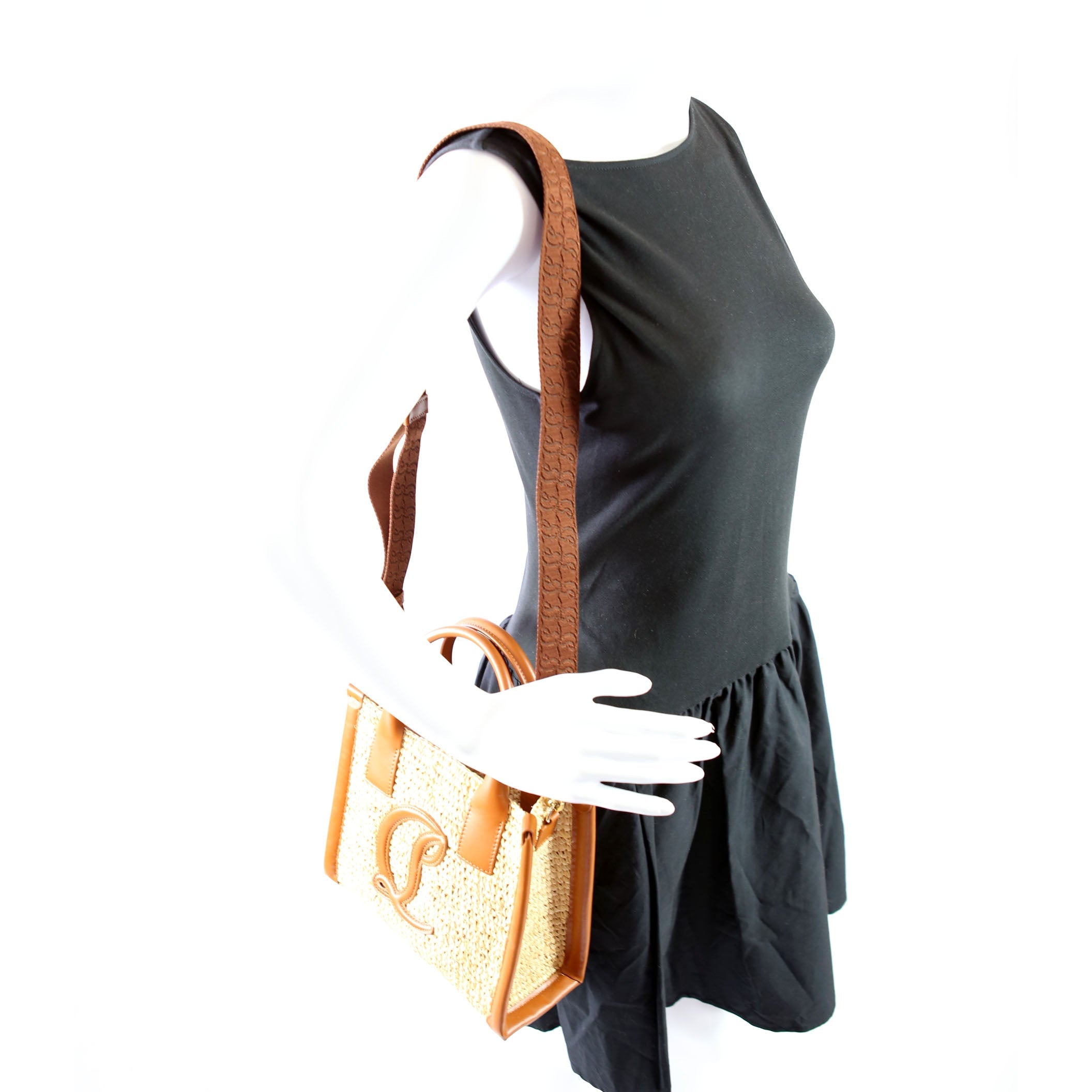 By My Side Raffia Tote Mini Tan/Brown