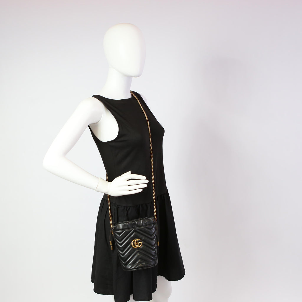 575163 Marmont Mini Bucket Black