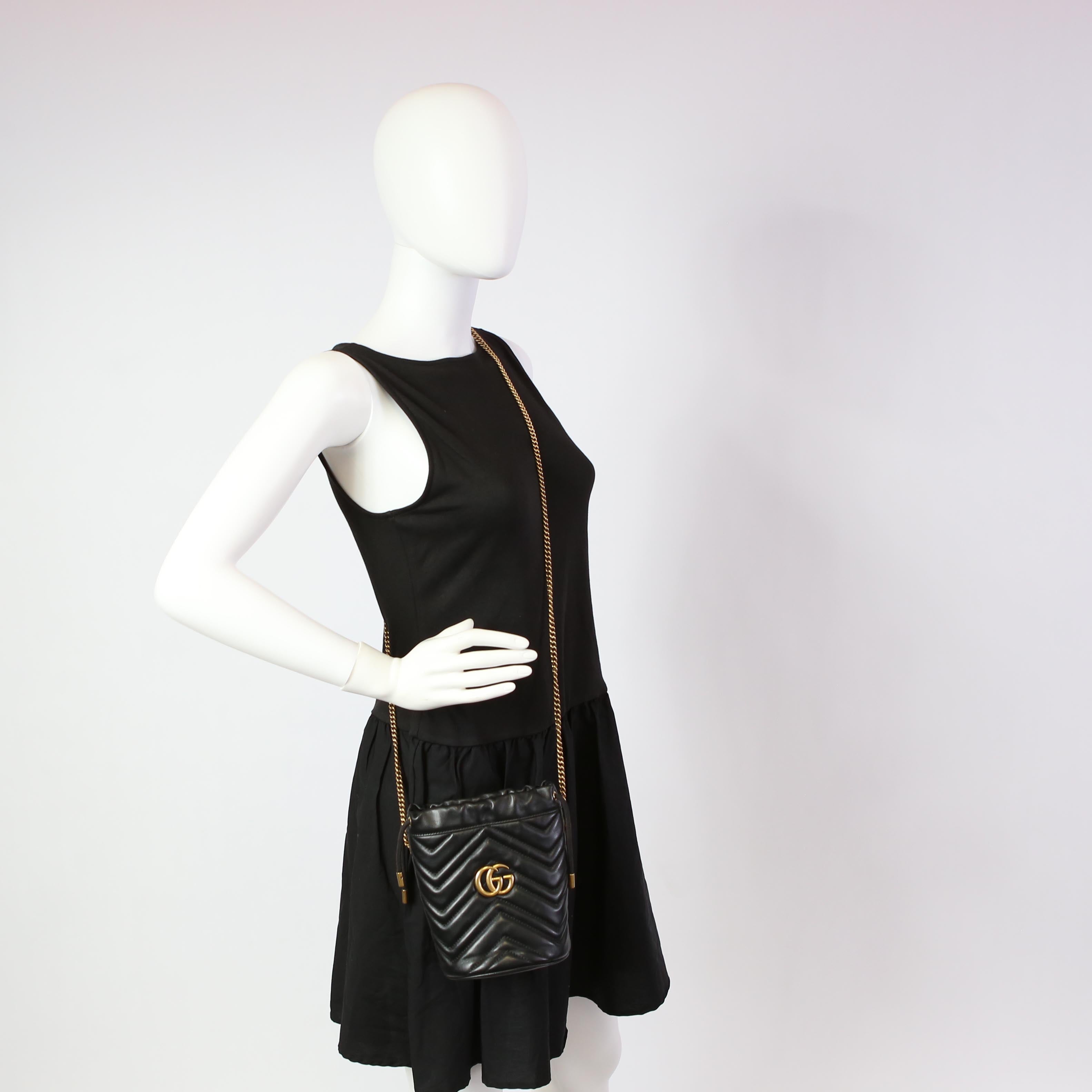 575163 Marmont Mini Bucket Black
