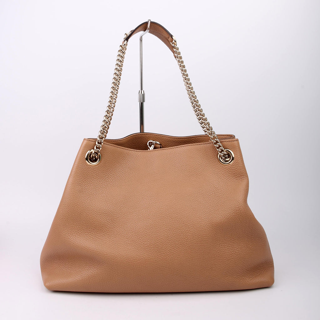 Gucci 536196 Soho Chain Tote Newer Tan