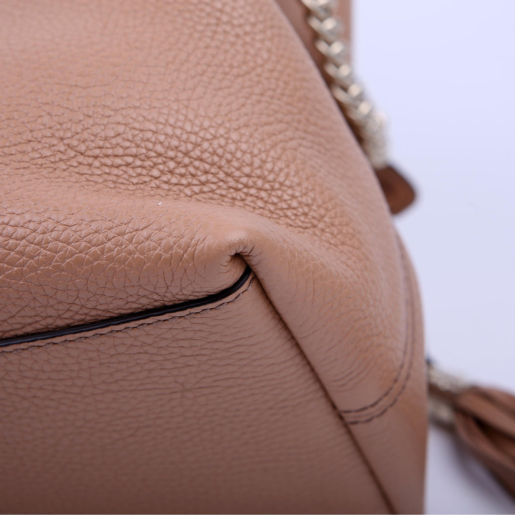 Gucci 536196 Soho Chain Tote Newer Tan