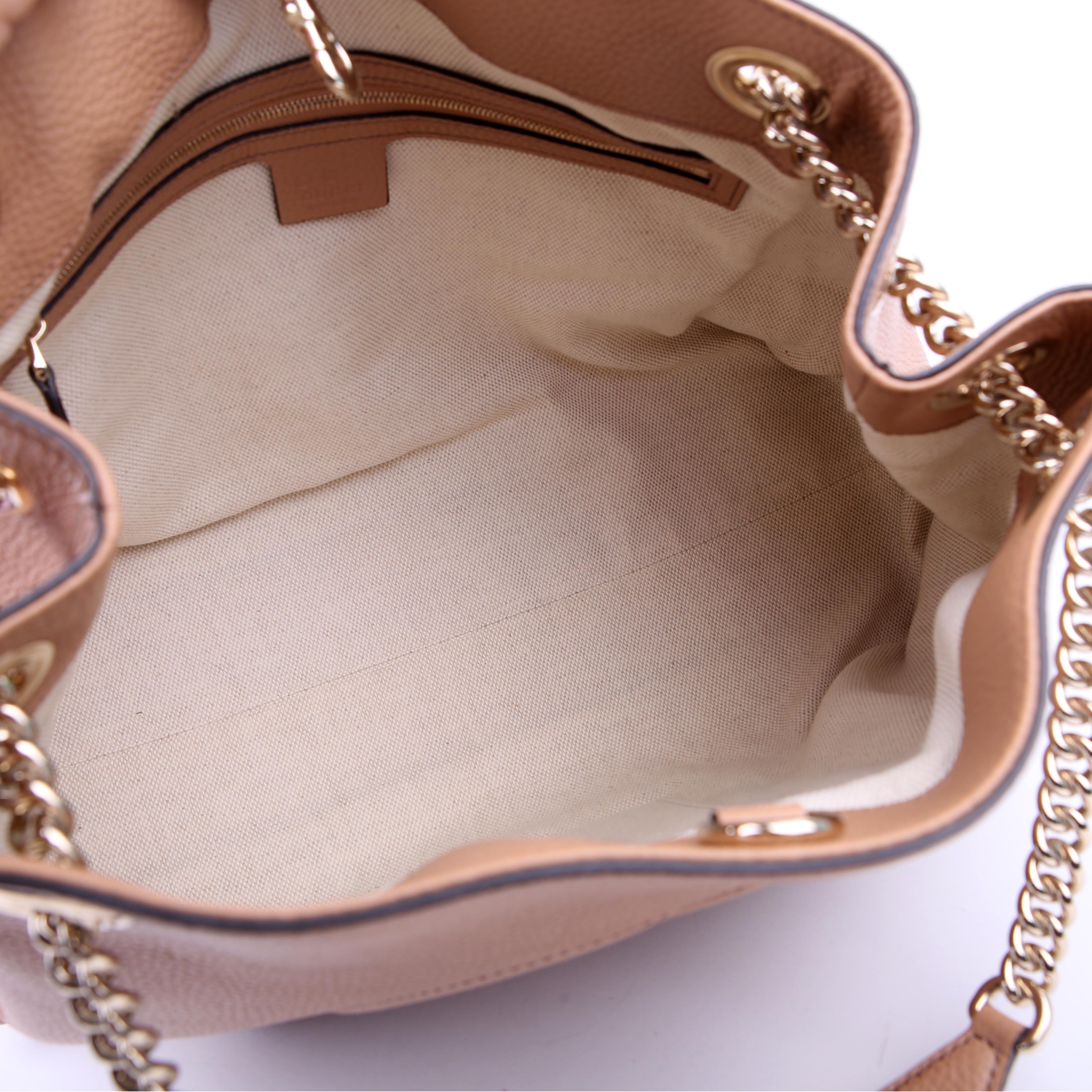 Gucci 536196 Soho Chain Tote Newer Tan