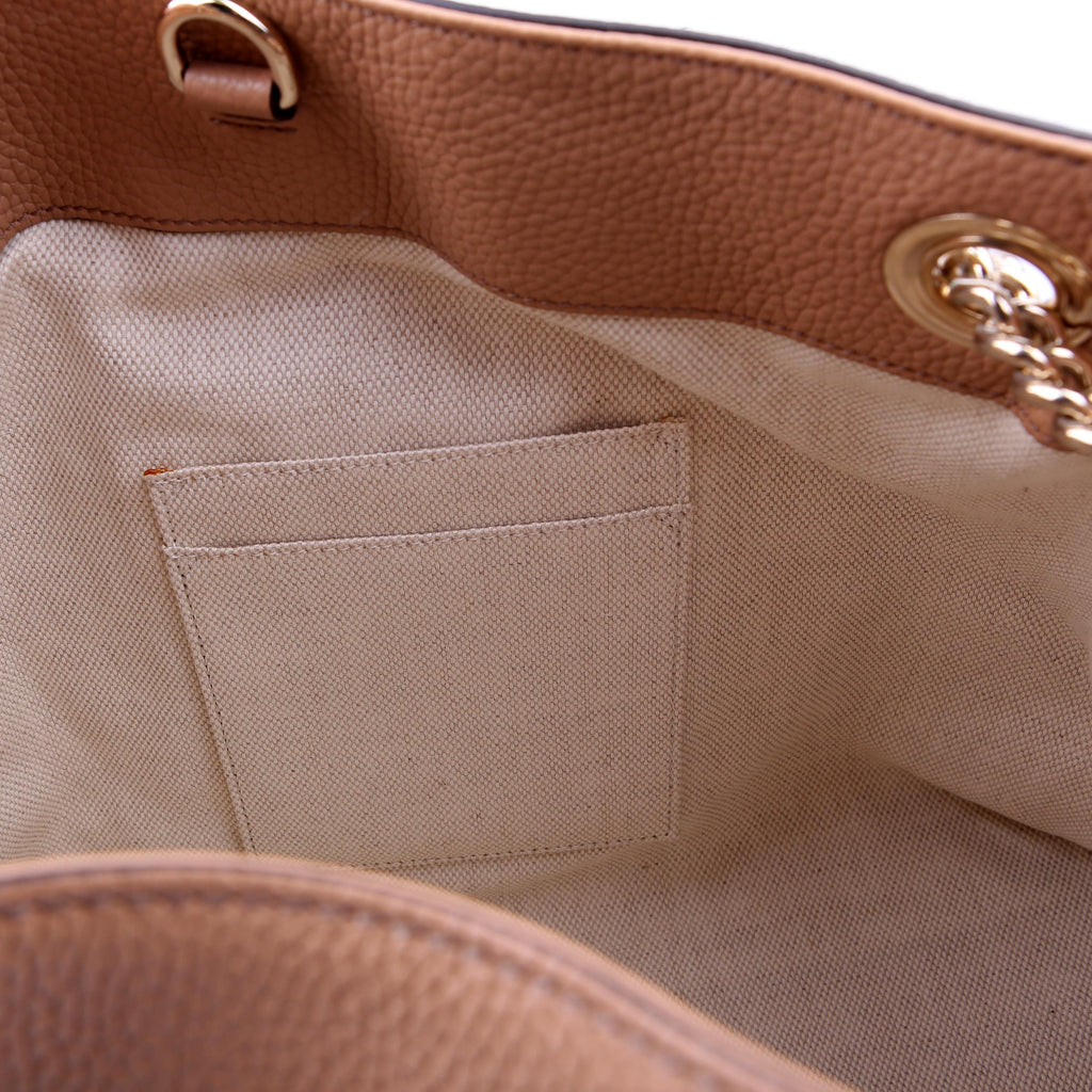 Gucci 536196 Soho Chain Tote Newer Tan