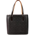 Stockton Monogram Matte Leather Grey