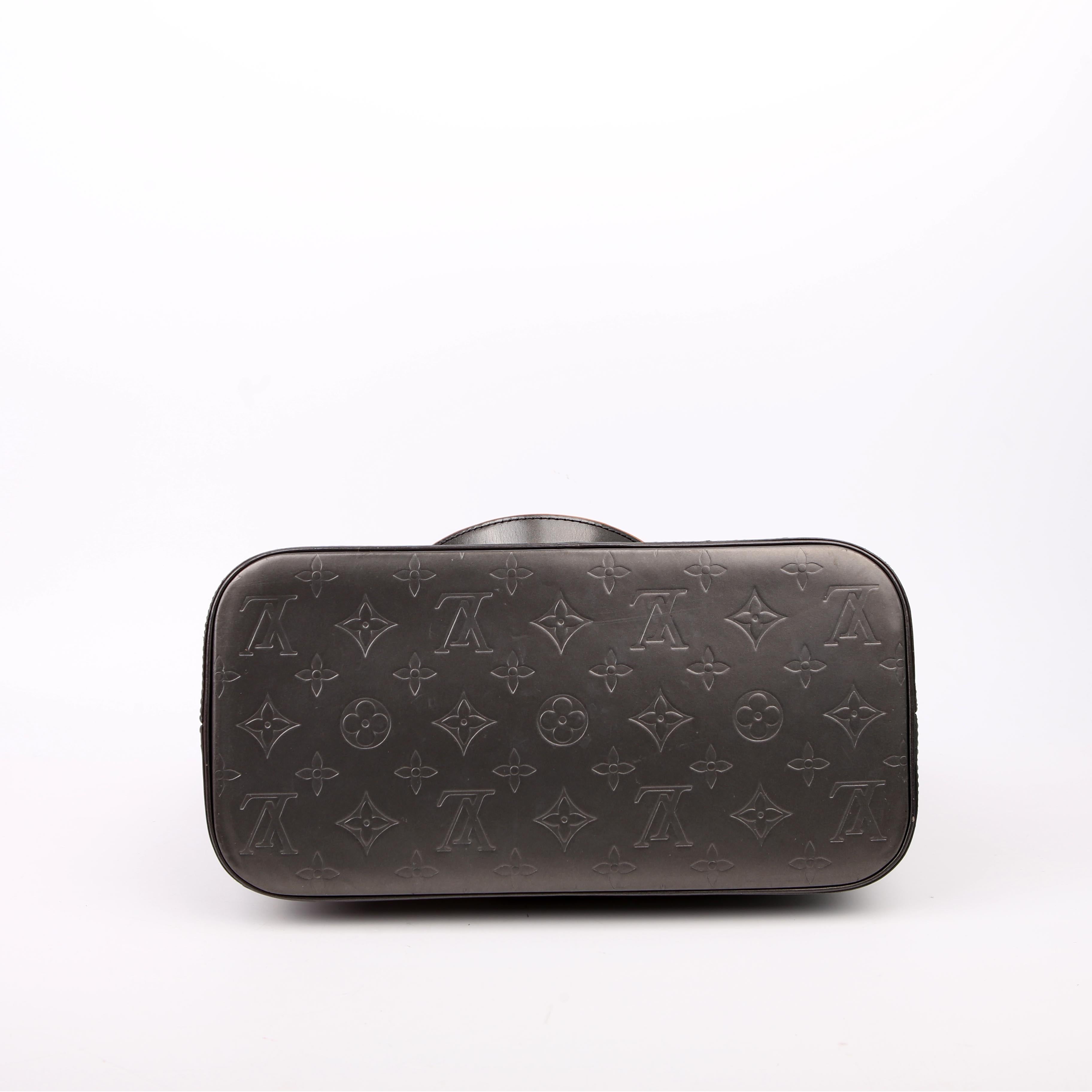 Stockton Monogram Matte Leather Grey