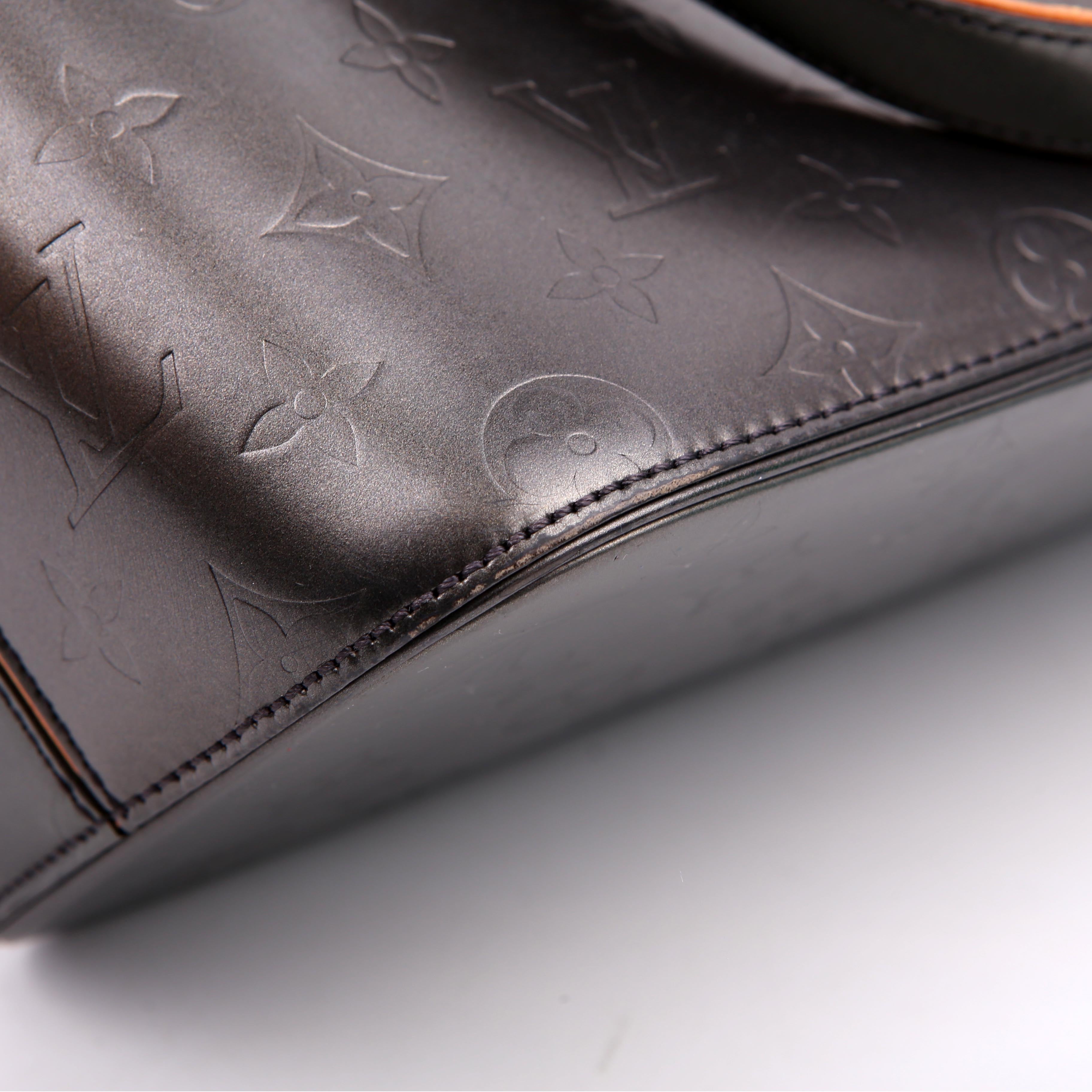 Stockton Monogram Matte Leather Grey
