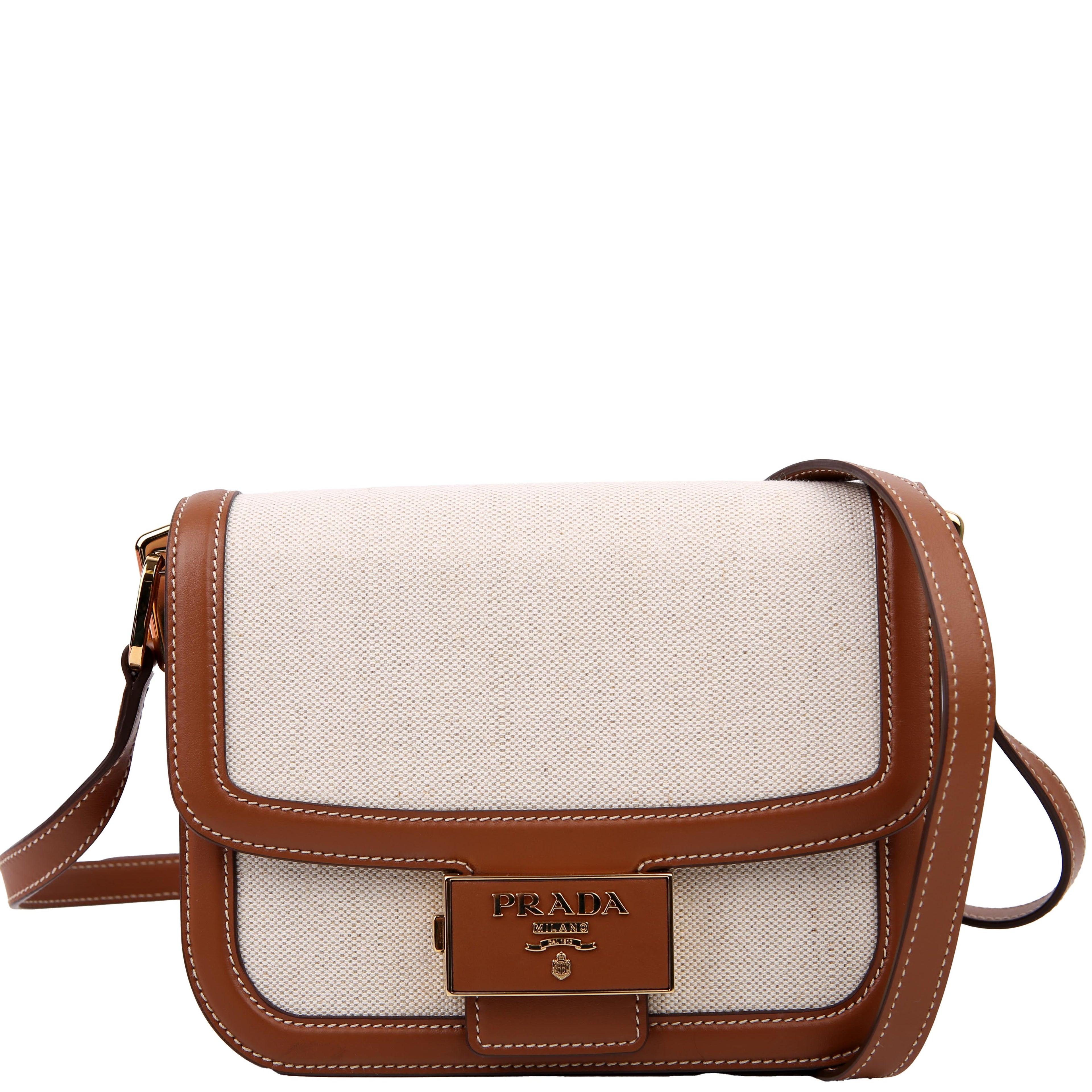 Embleme Crossbody Leather/Canvas