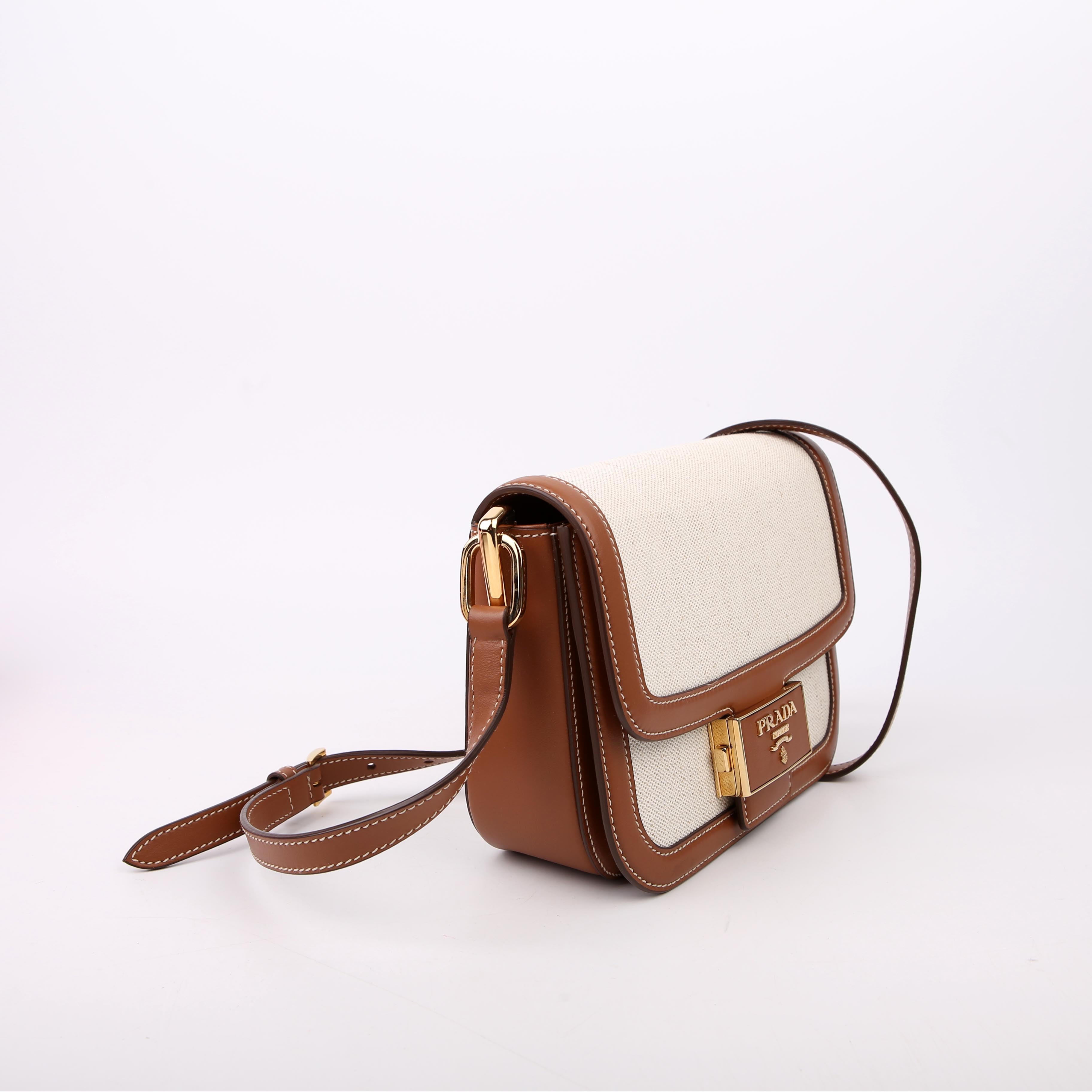 Embleme Crossbody Leather/Canvas