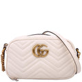447632 Marmont Small Leather Camera White