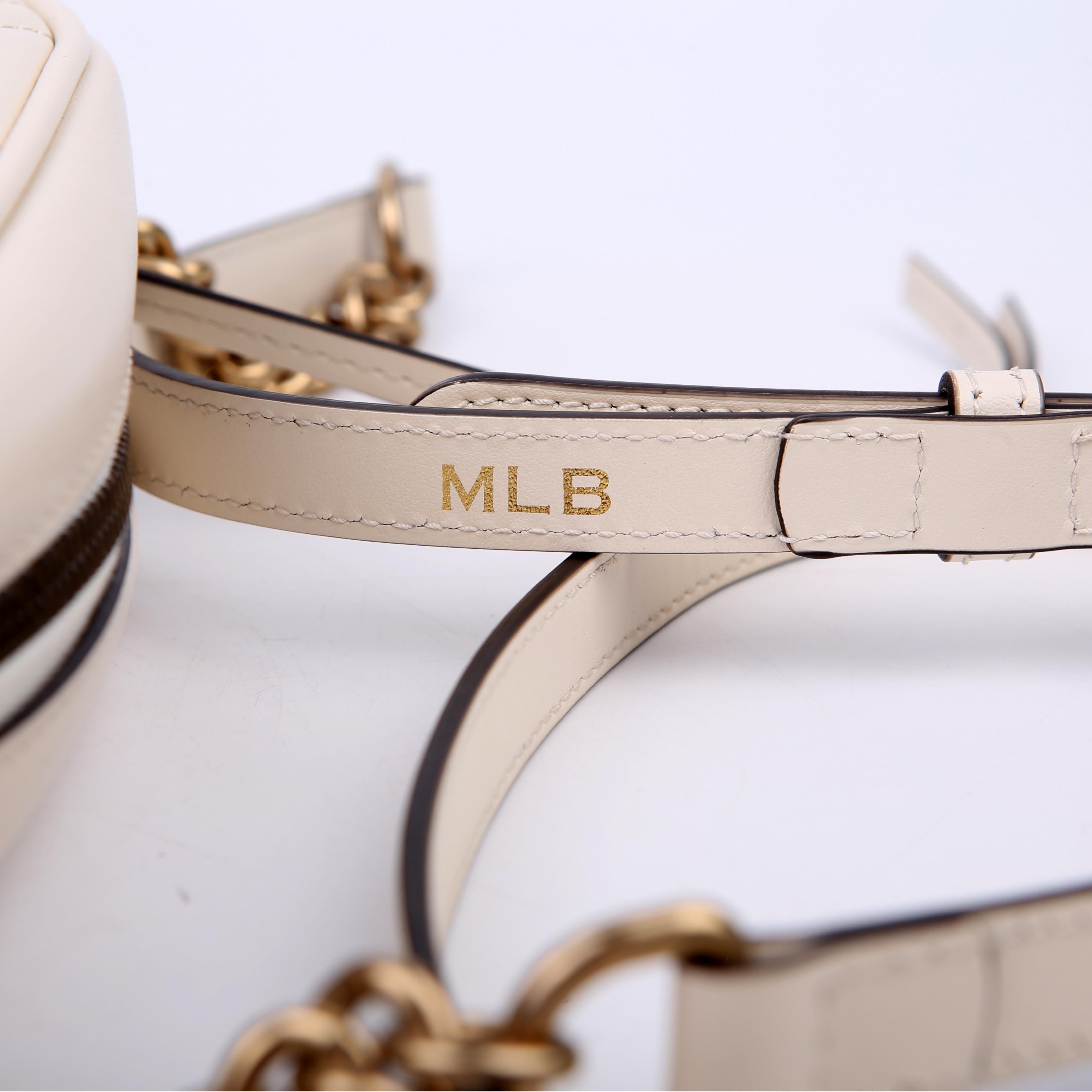 447632 Marmont Small Leather Camera White