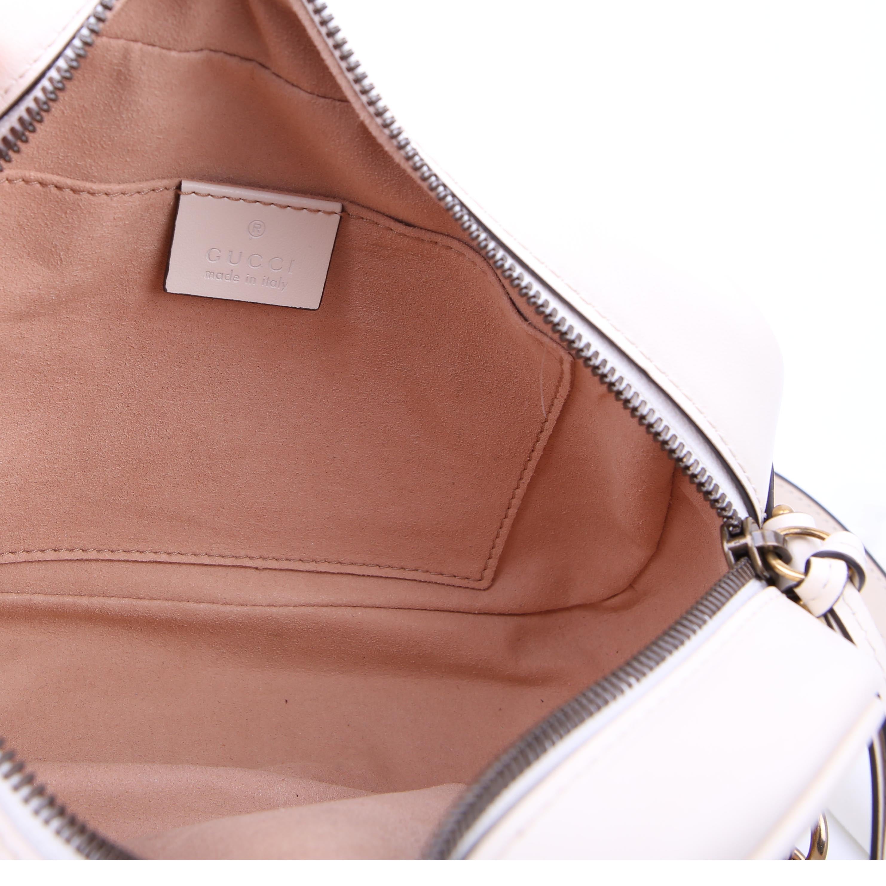 447632 Marmont Small Leather Camera White