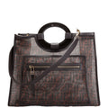 8BH360 FF Mesh Runaway Shopper Medium Brown