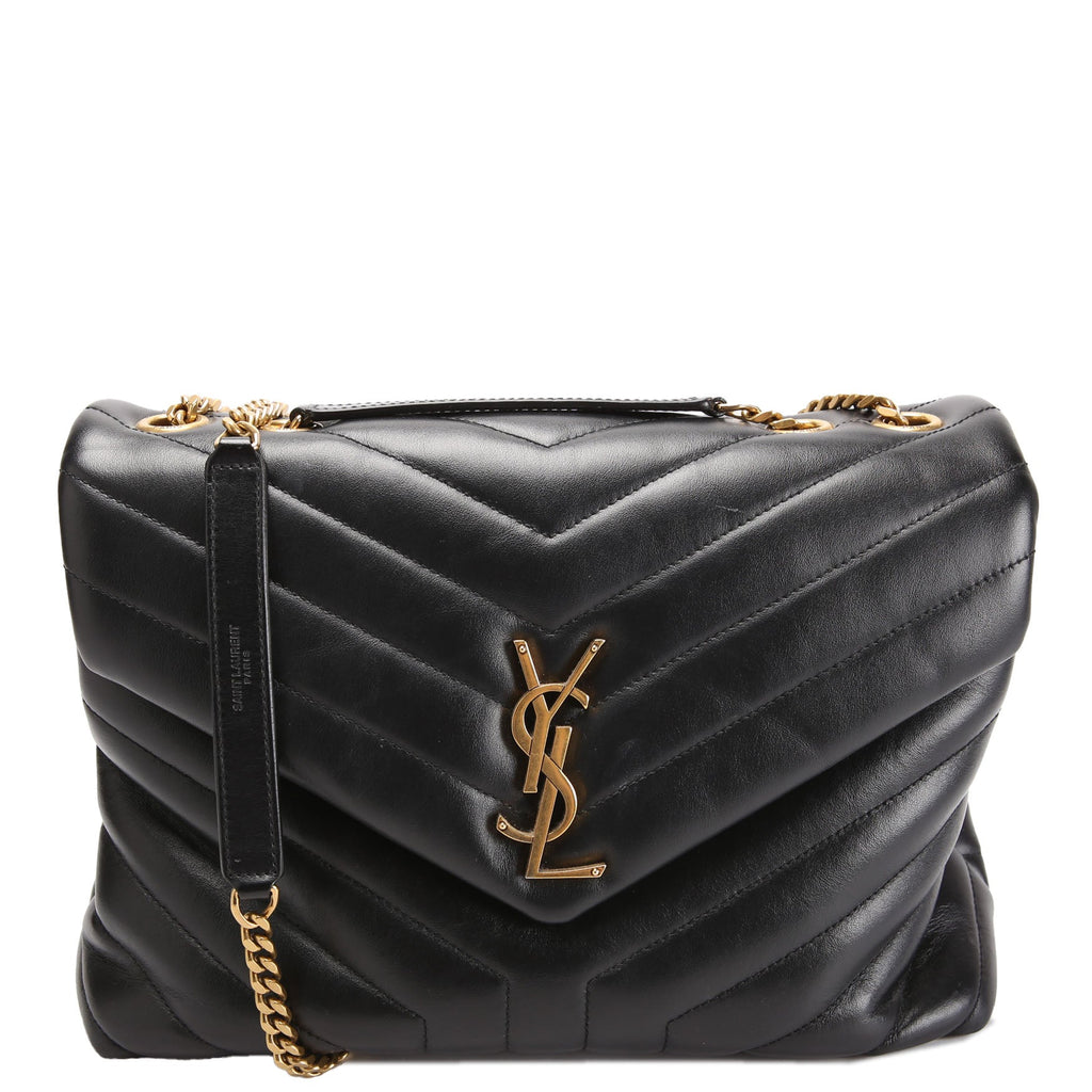 Loulou Medium Quilted Black/Gold