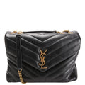 Loulou Medium Quilted Black/Gold