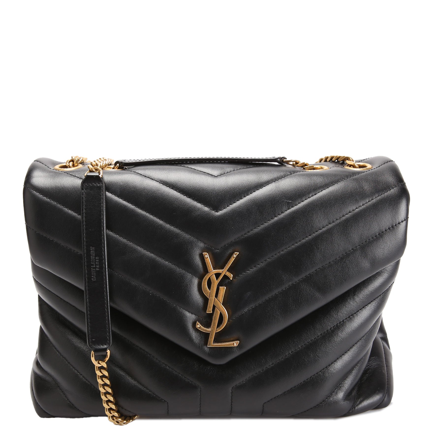 Loulou Medium Quilted Black/Gold