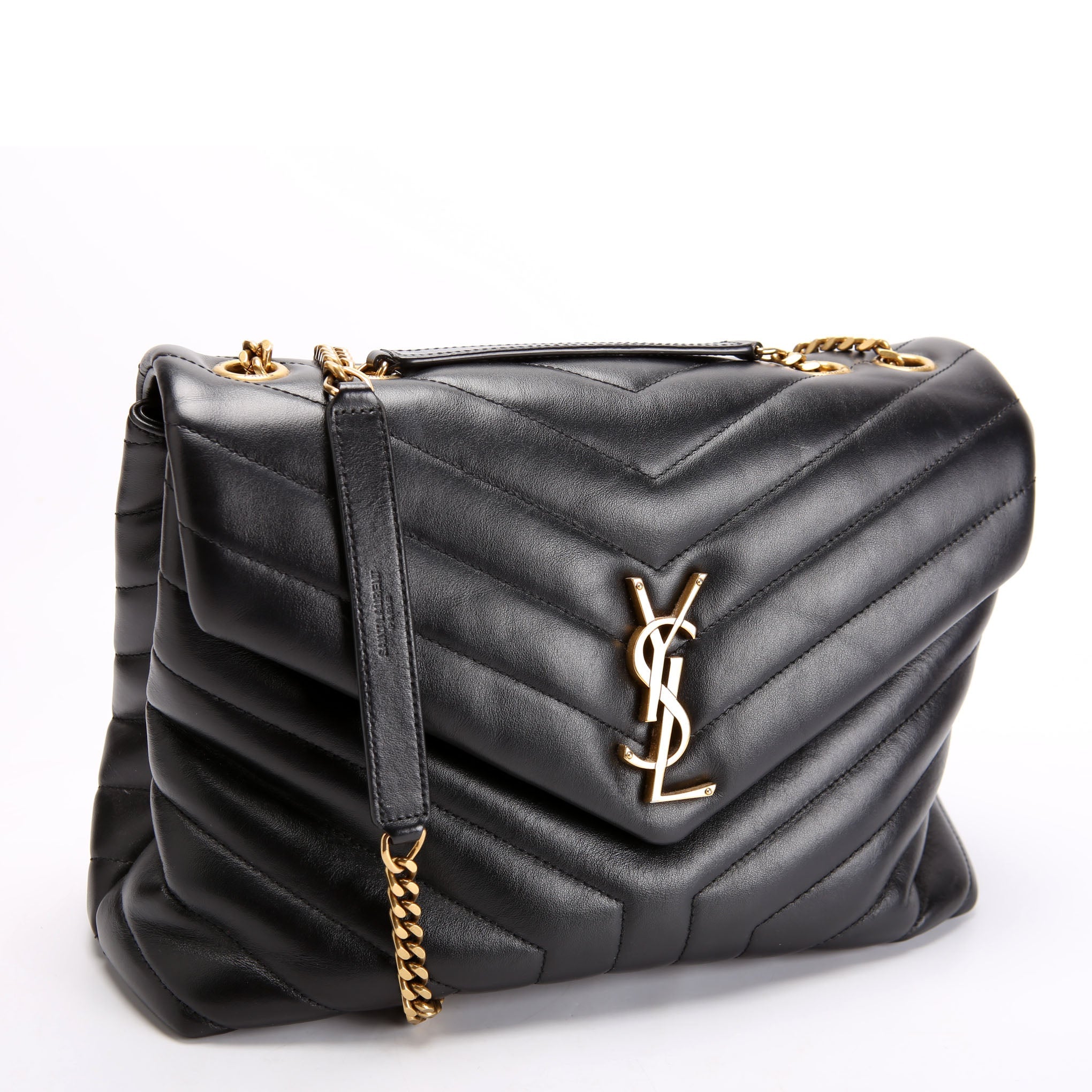 Loulou Medium Quilted Black/Gold