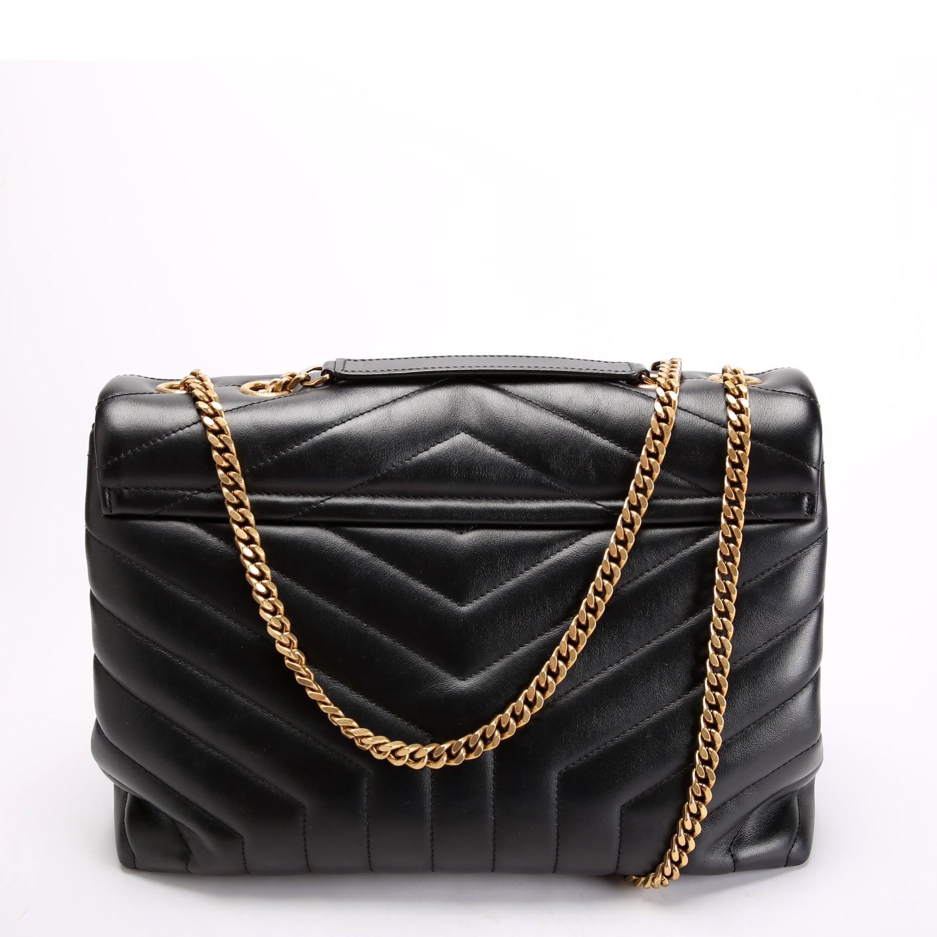 Loulou Medium Quilted Black/Gold