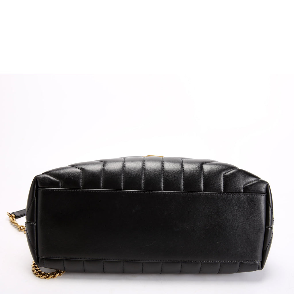Loulou Medium Quilted Black/Gold