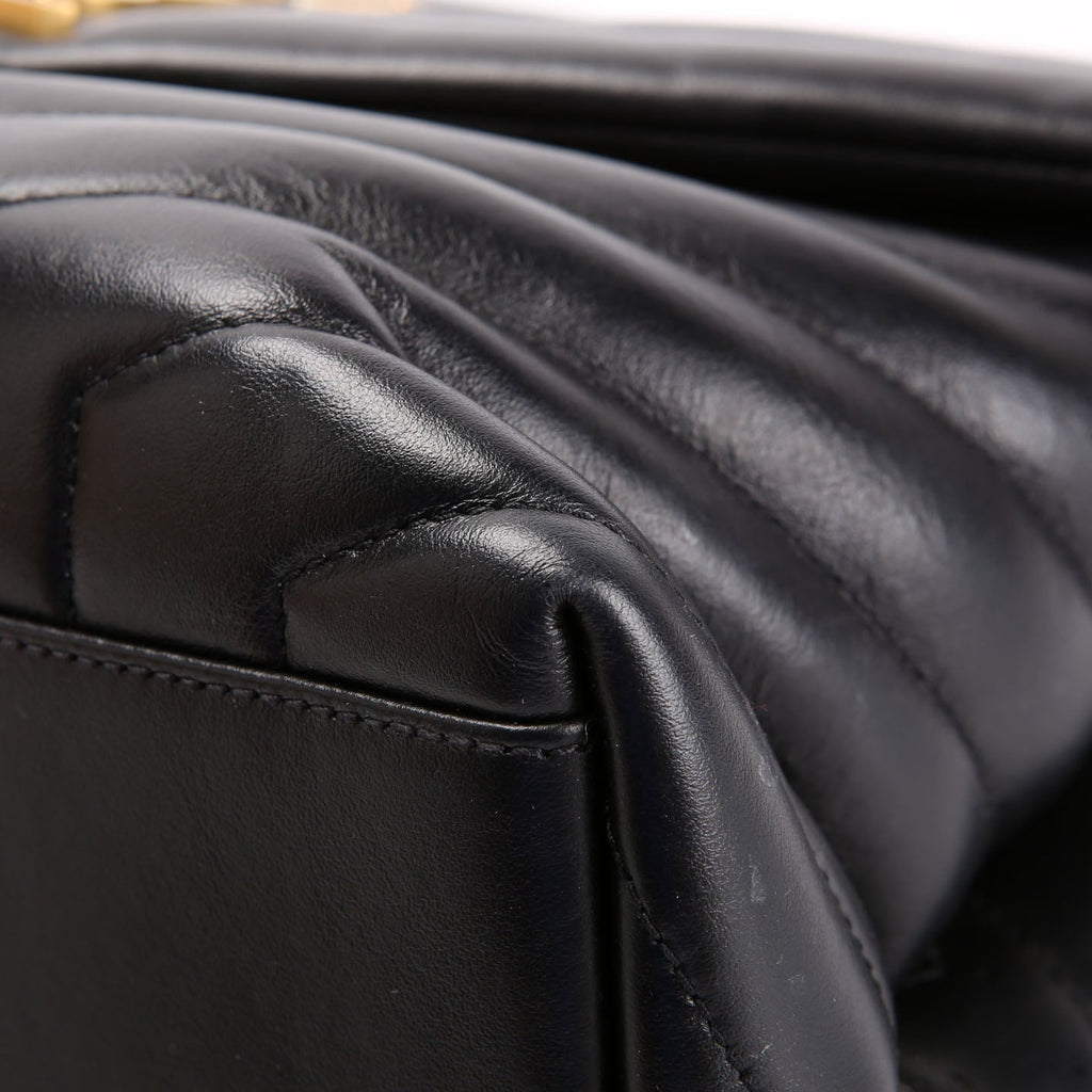 Loulou Medium Quilted Black/Gold