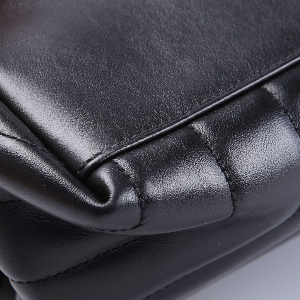 Loulou Medium Quilted Black/Gold