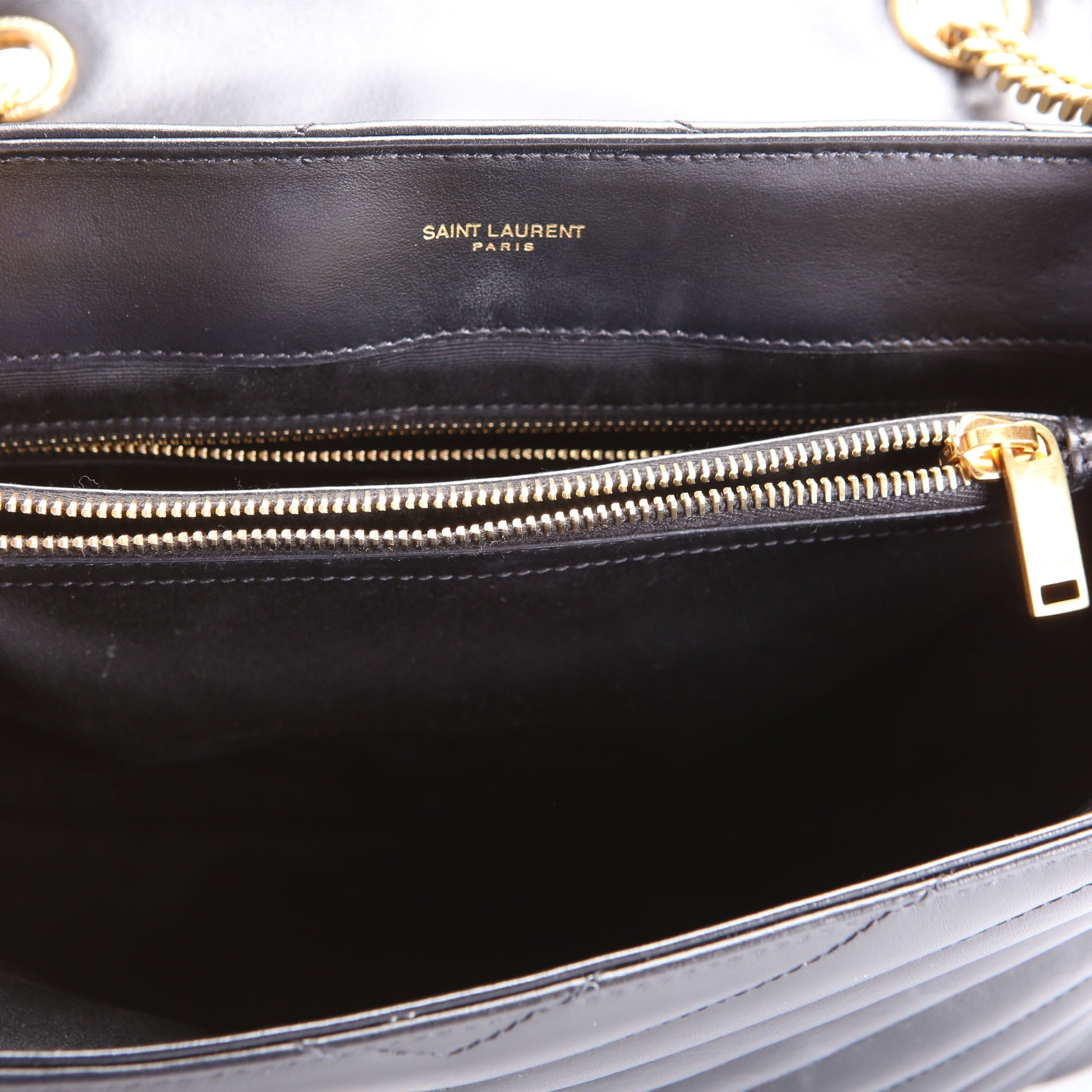 Loulou Medium Quilted Black/Gold