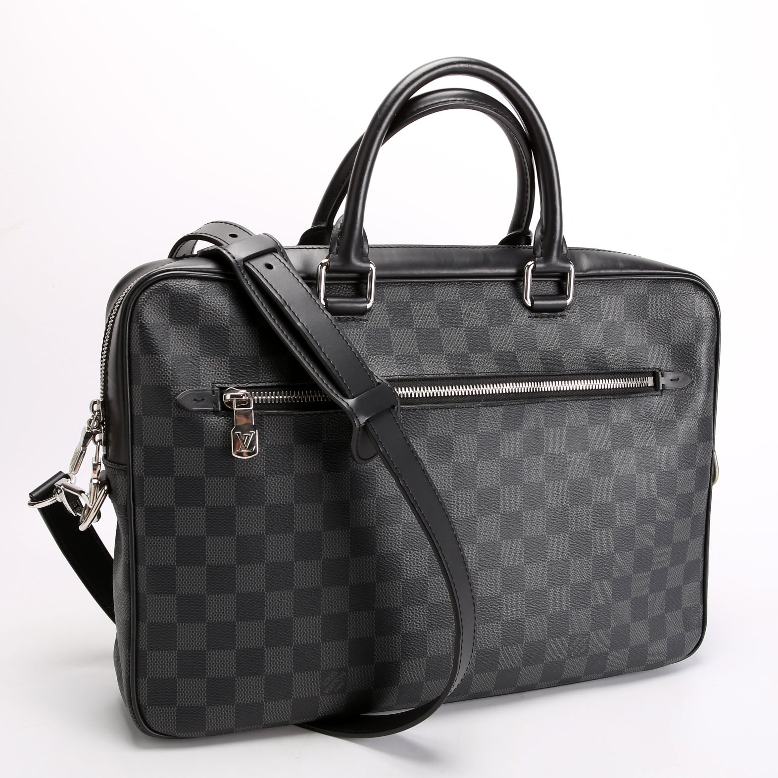 Porte Documents Jour Damier Graphite Black/Gray