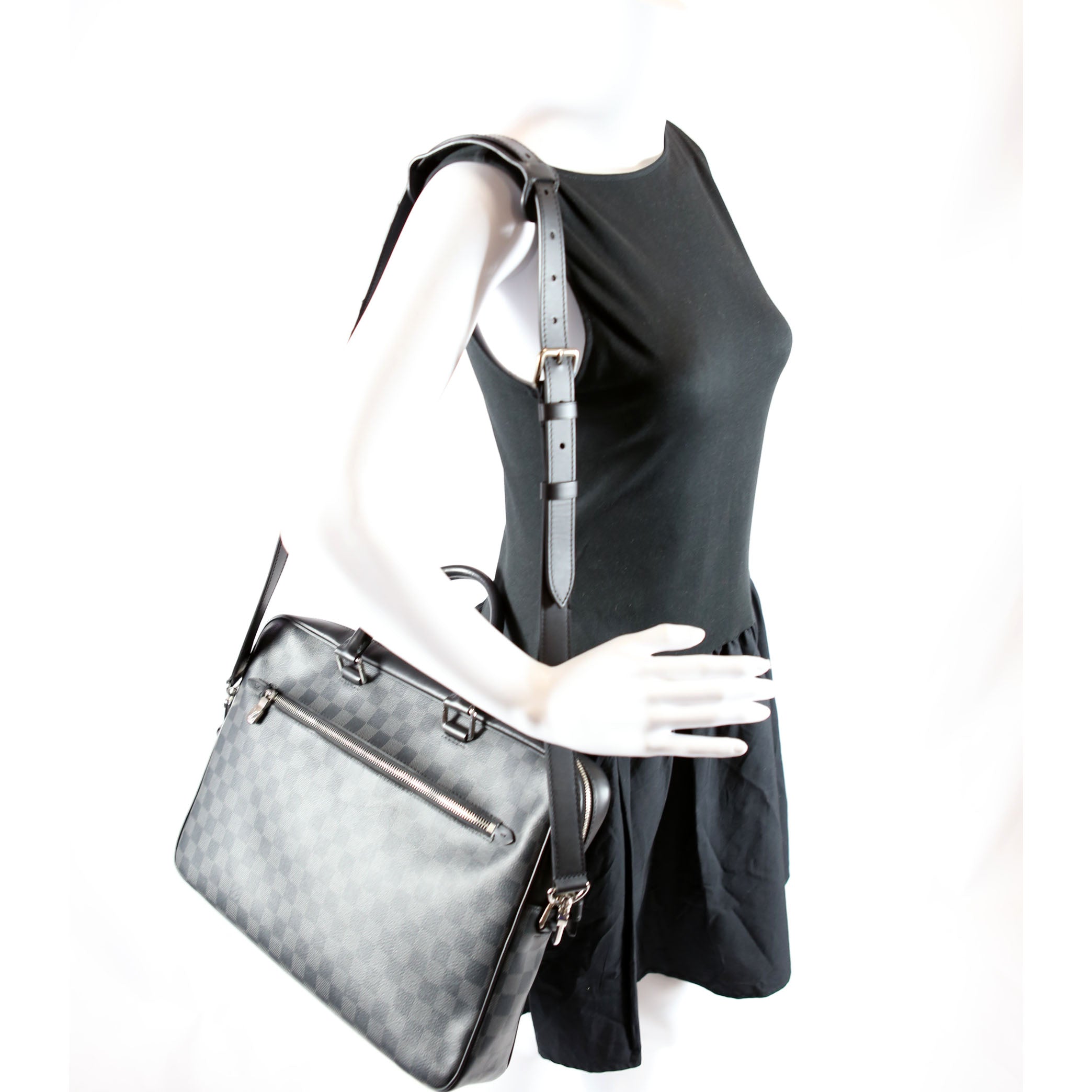Porte Documents Jour Damier Graphite Black/Gray