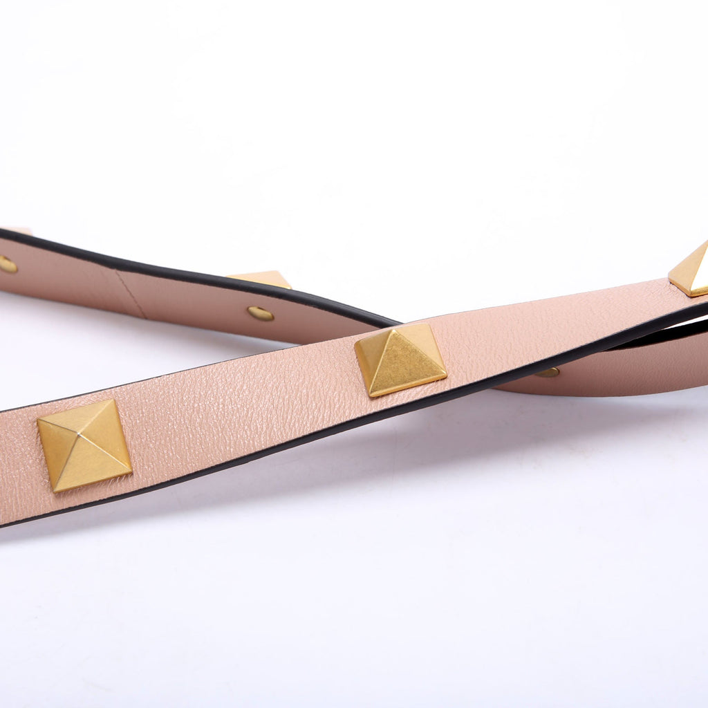 Roman Stud Top Handle Small Taupe/Gold