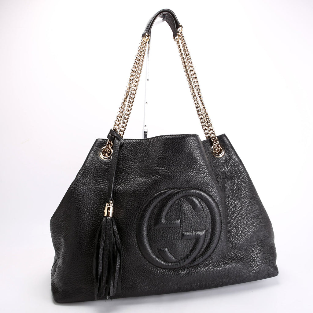 310306 Soho Leather Shoulder Large Black