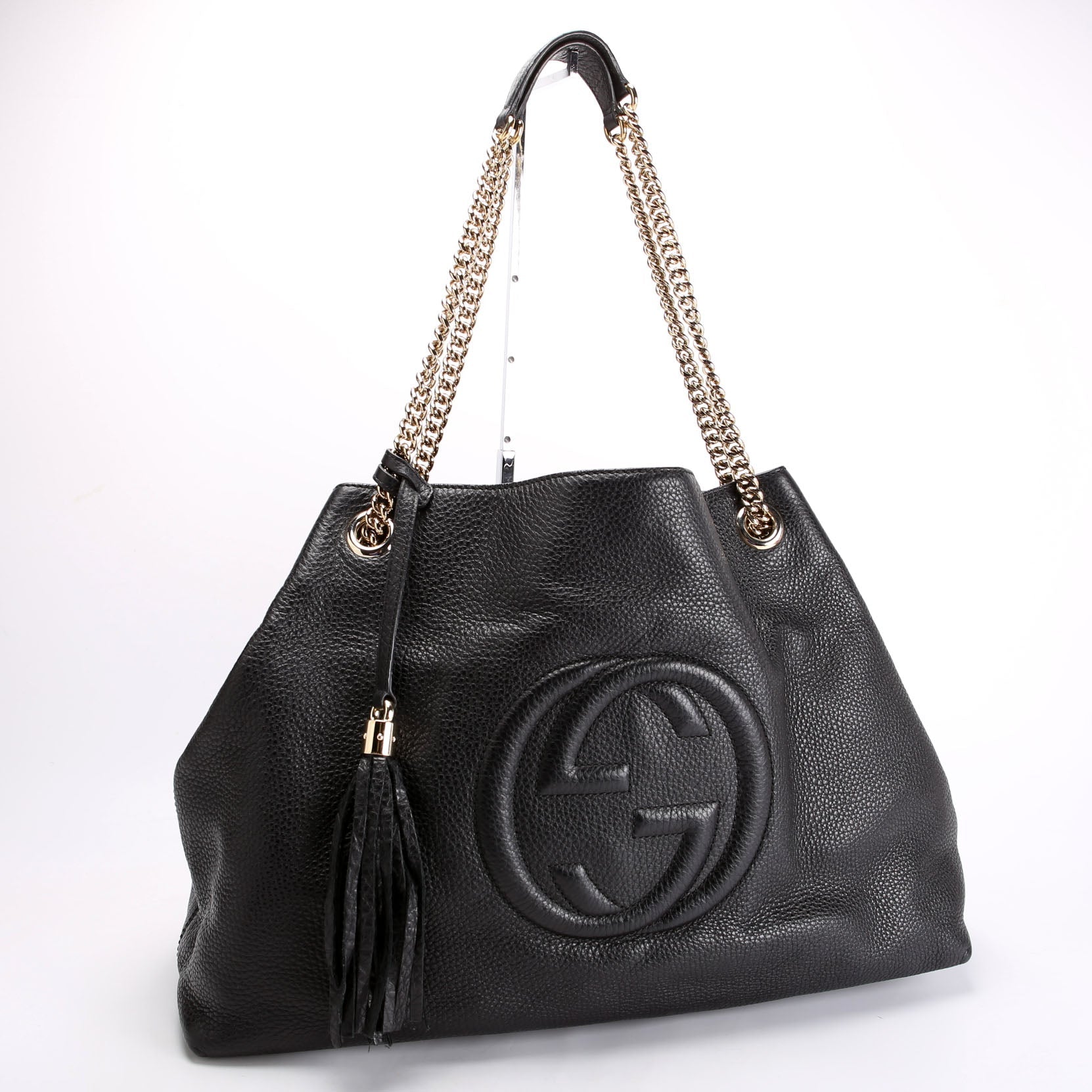 310306 Soho Leather Shoulder Large Black