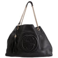 310306 Soho Leather Shoulder Large Black