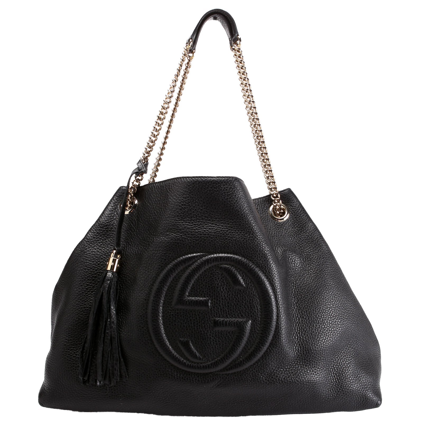 310306 Soho Leather Shoulder Large Black