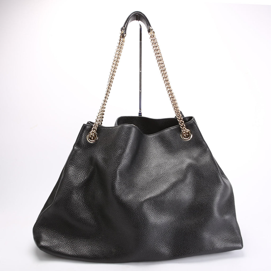 310306 Soho Leather Shoulder Large Black