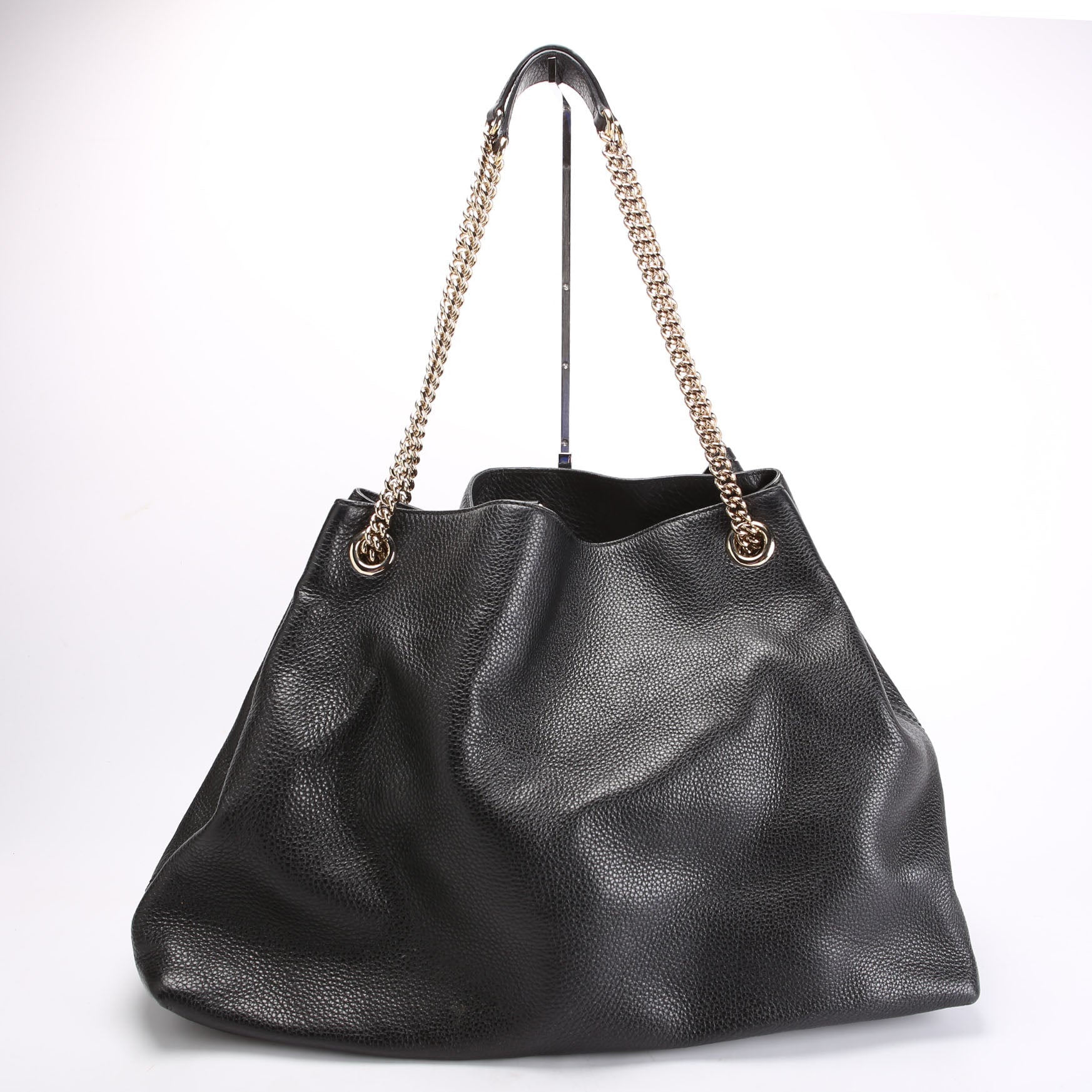 310306 Soho Leather Shoulder Large Black