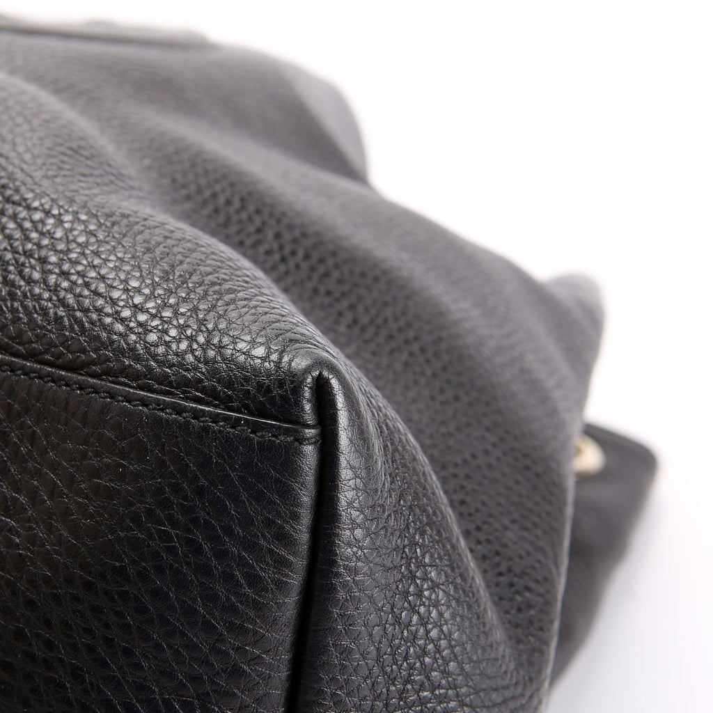 310306 Soho Leather Shoulder Large Black