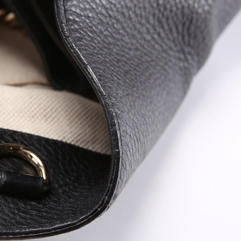 310306 Soho Leather Shoulder Large Black