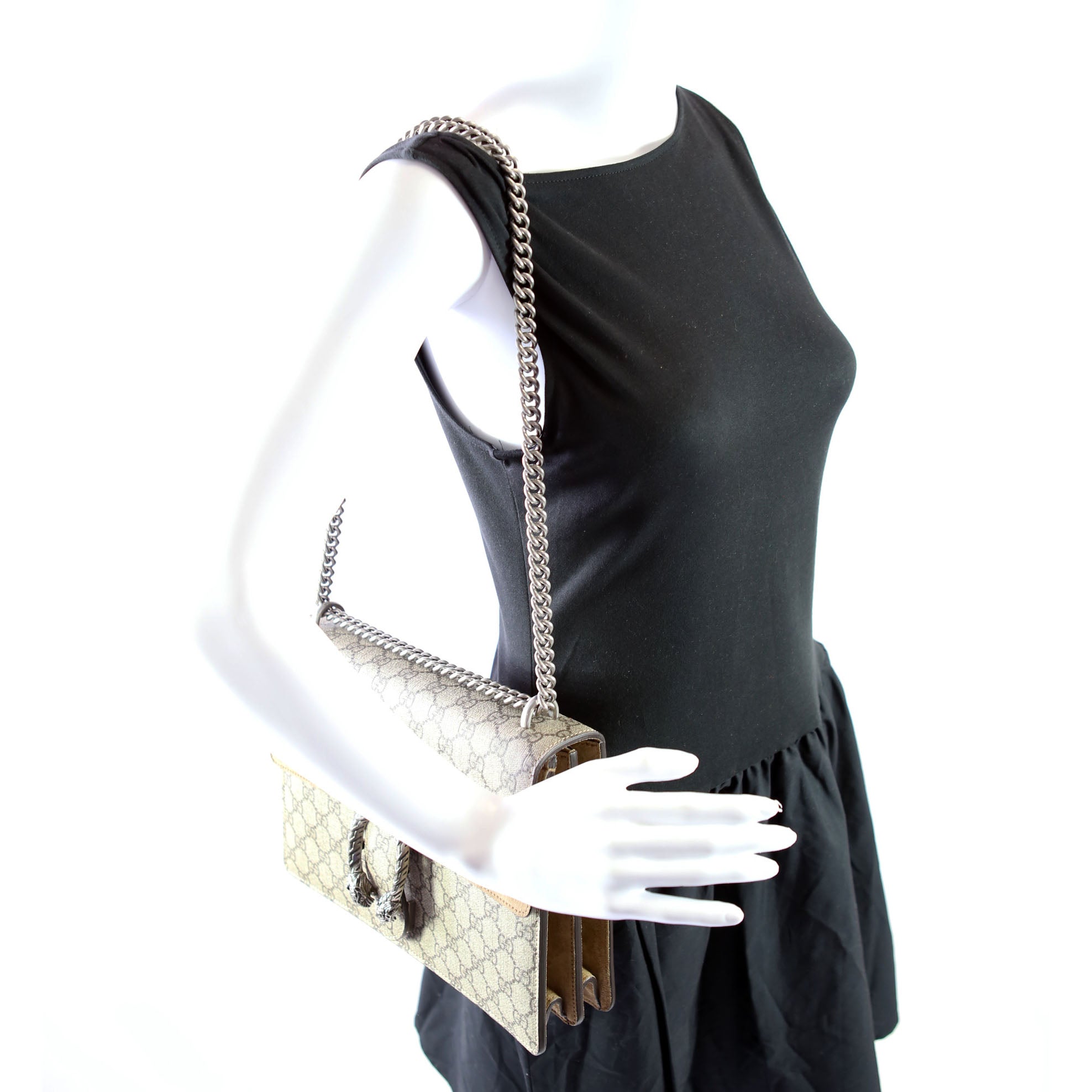 403348 Dionysus GG Shoulder Medium Beige