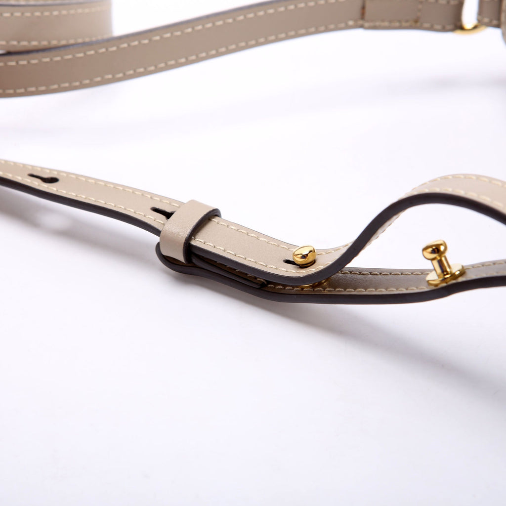 Darryl Leather Small Saddle Crossbody Taupe