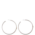 CC Crystal Large Hoop Earrings Silver