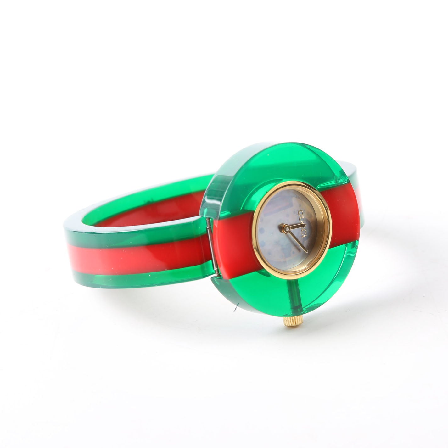 Gucci Web Plexiglass 143.4 Watch Green/Red