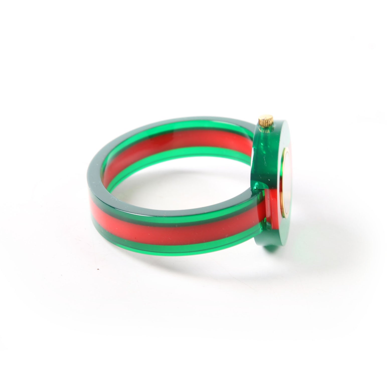 Gucci Web Plexiglass 143.4 Watch Green/Red