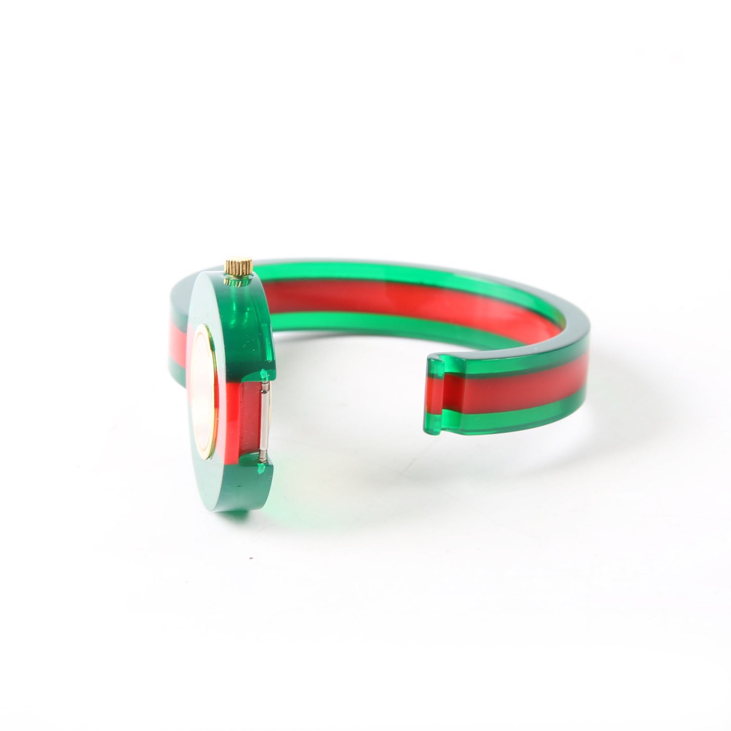 Gucci Web Plexiglass 143.4 Watch Green/Red
