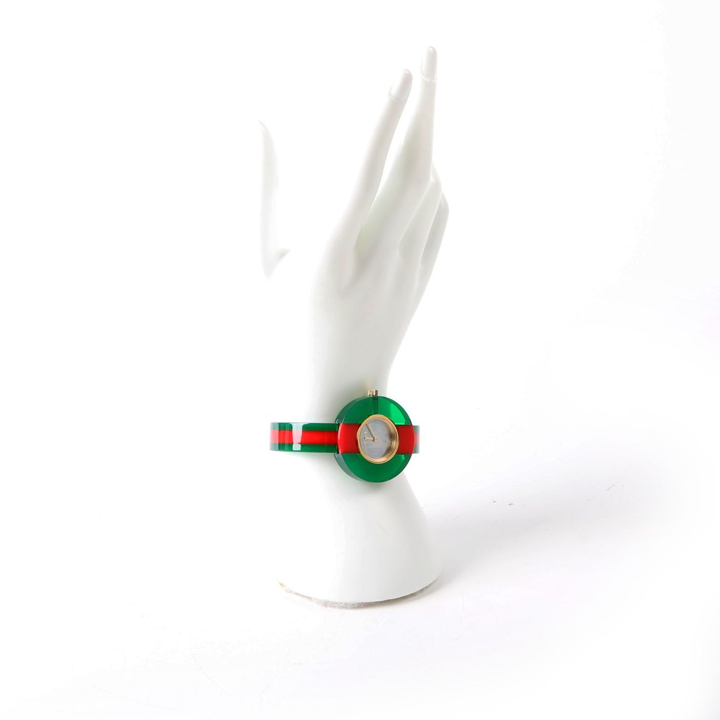 Gucci Web Plexiglass 143.4 Watch Green/Red